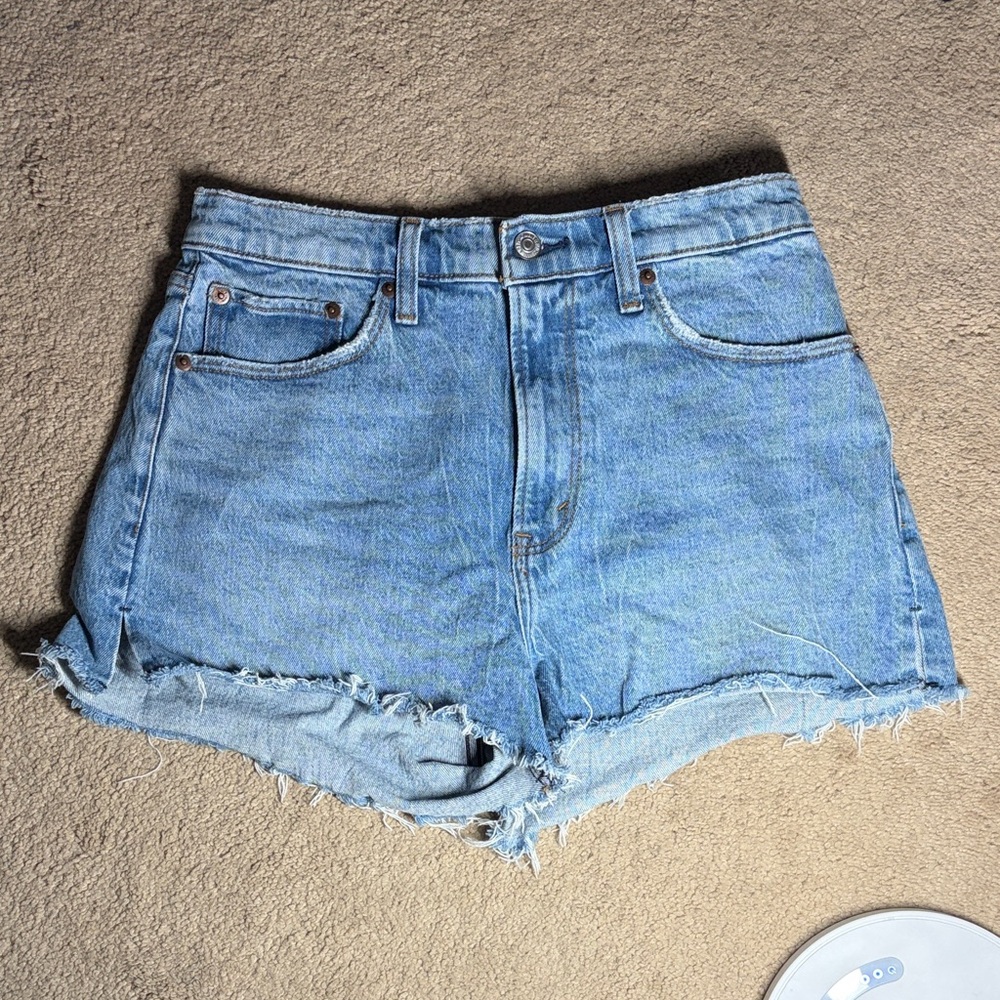 Abercrombie & Fitch Light Blue Denim Cutoff Jean Shorts